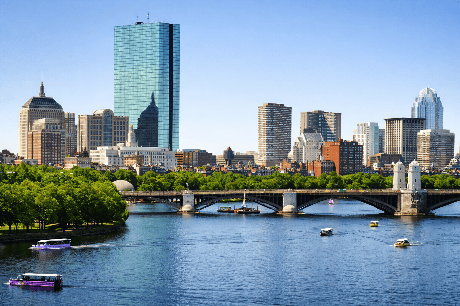 Boston skyline across the Charles River